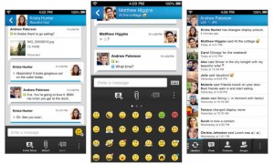 Photo from appleinsider.com Blackberry messenger is now available in Apple and Android app stores. 