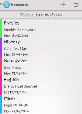 Studious lets students be on top of all of their assignments and projects with just the touch of a button. Screenshot by Elsy Barcelo.