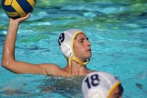 DPMHS junior Max Grinfeld preparing for the tournament during one of the water polo team's practice sessions. Photo by Hailey Pohevitz.