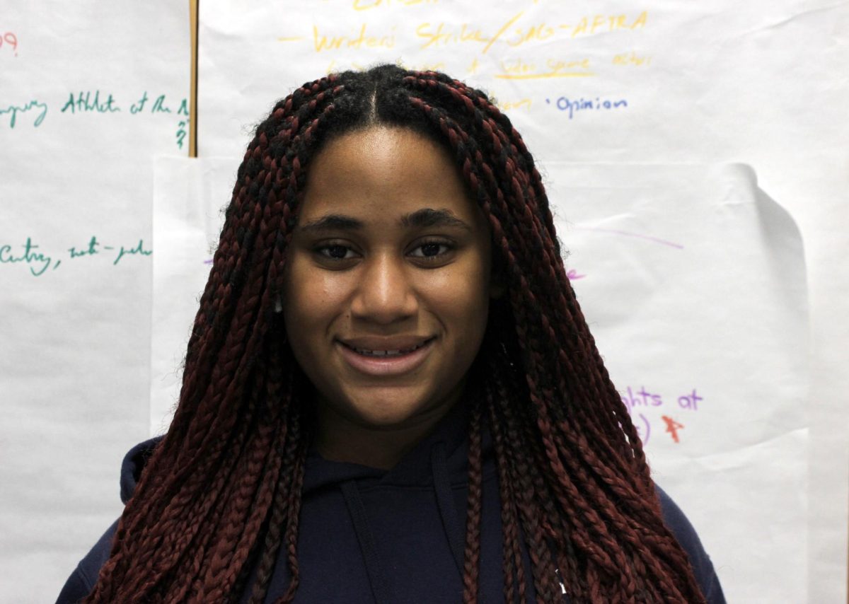 Freshman Jasmine Thompson is an athlete on the Birmingham Community Charter High School JV beach volleyball team. This is Thompsons first year on the team and so far, hanging out with her friends at the beach has been her favorite part.