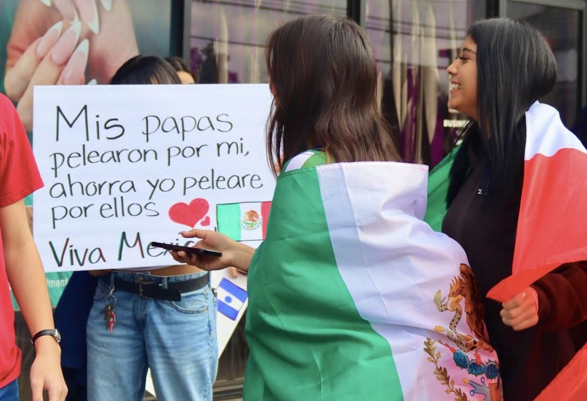 Students from Birmingham Community Charter High School and Magnolia Science Academy show their support against anti-immigration policies during a student-led walkout on Feb. 10.